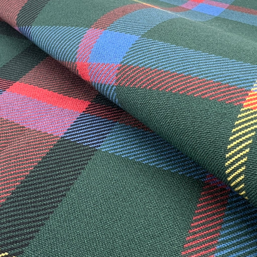 Cotton Canvas Prints 10 Ounce - Hunter & Red Tartan | SKU 7924
