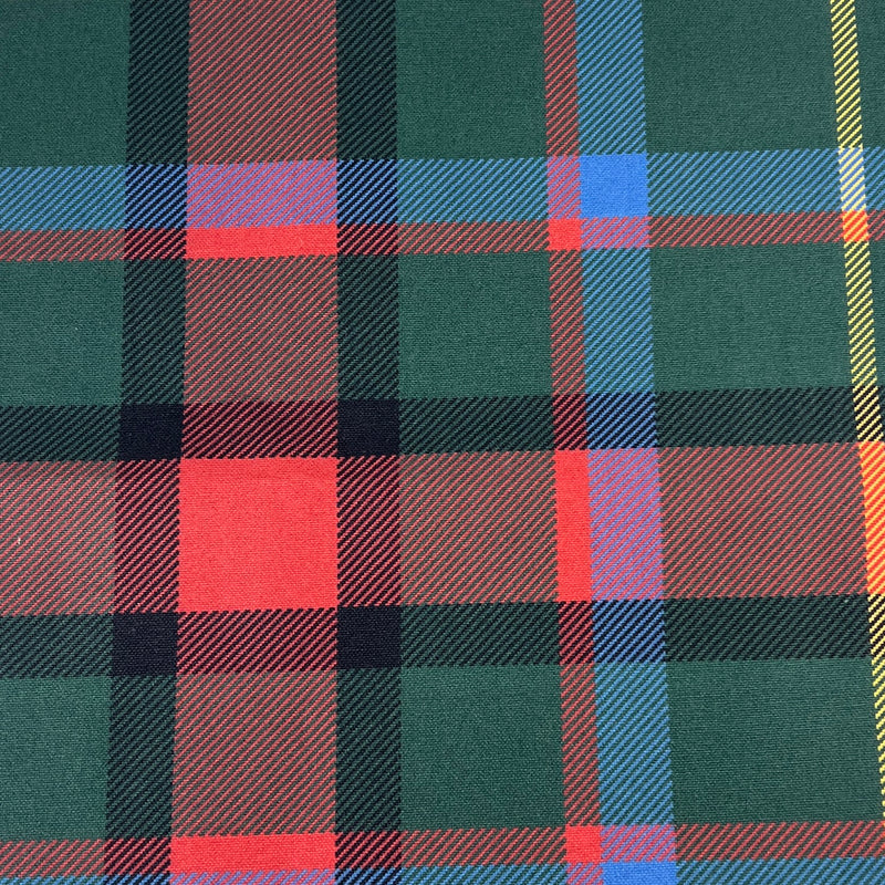 Cotton Canvas Prints 10 Ounce - Hunter & Red Tartan | SKU 7924