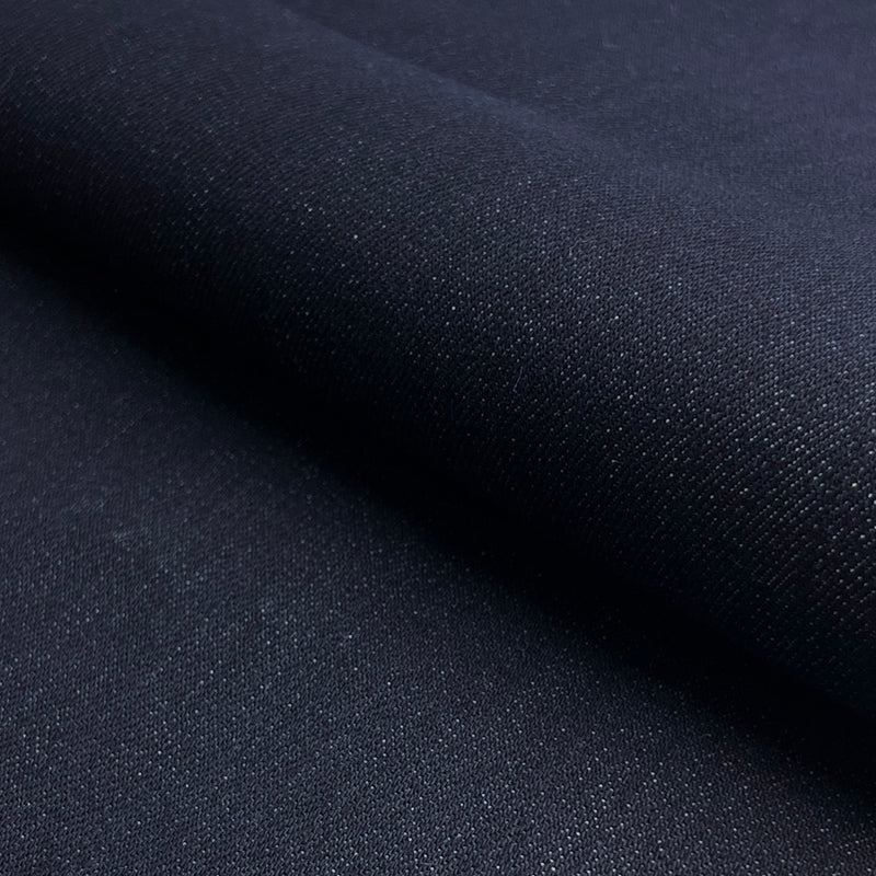 Close-up of dark blue fabric texture