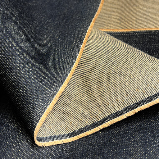 Dark Indigo Golden Weft Dyed Denim - Made in Italy | SKU 8051 #R4ii