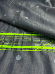 Dark Indigo Tencel Denim - Polka Dot Printed Tencel Denim 