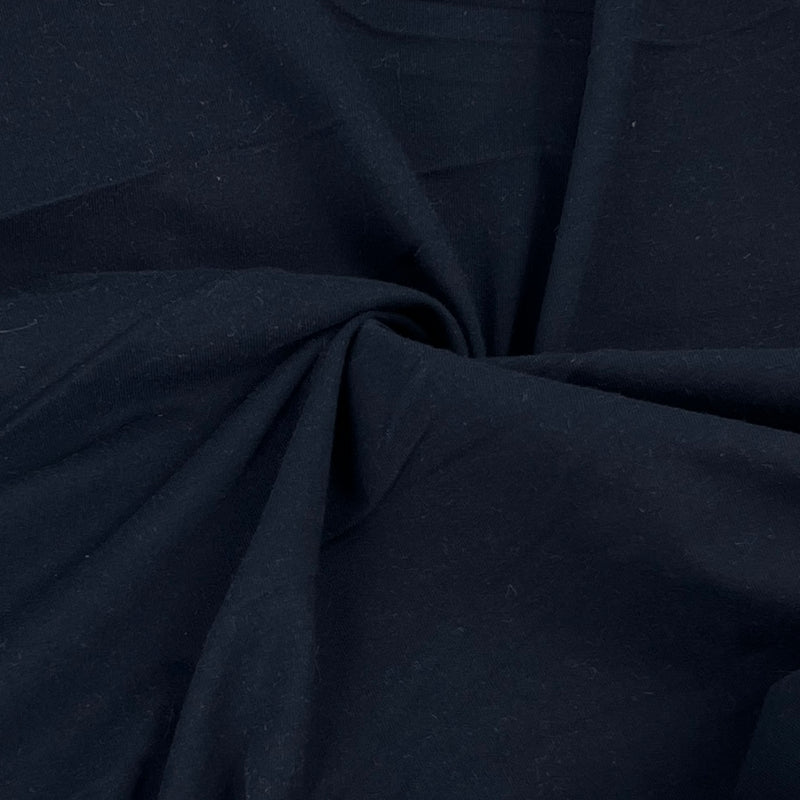 Deep Navy Cotton Jersey - 3-Yard Roll End