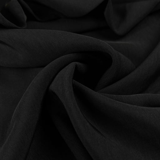Fine-Corded Lightweight Polyester Woven - Black | 72" REMNANTS
