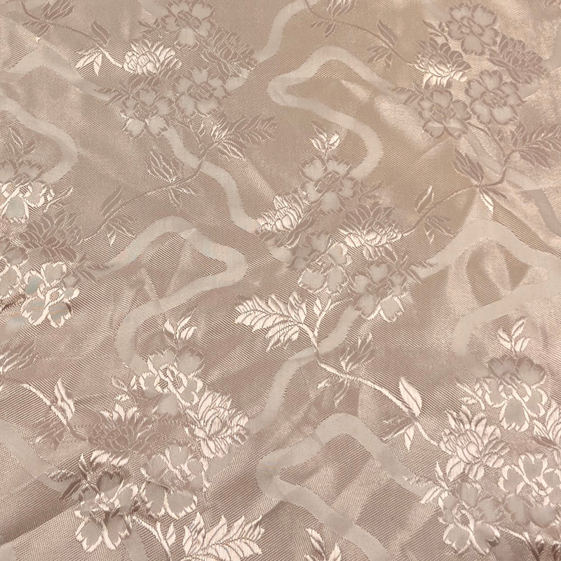 Floral Sateen Jacquard Woven Polyester - Blush Pink | SKU 8004 #U2