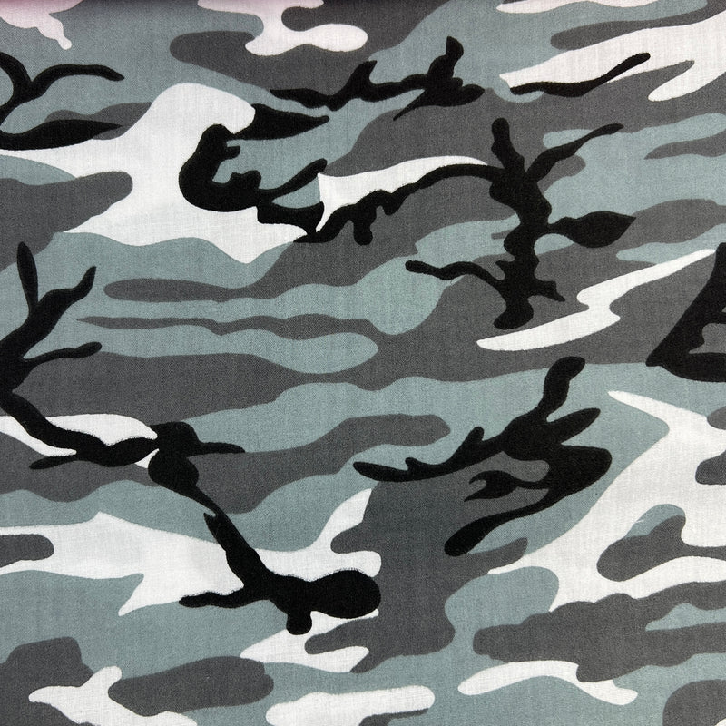 Grey | Army Camouflage Easycare WR Print - SKU 5824G #U17