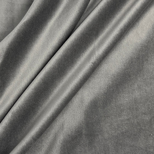 Grey Short-Pile Chenille - Lightweight Upholstery - 72" Remnant