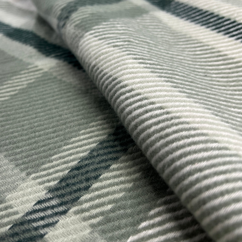 Heavyweight Brawny Cotton Flannel Plaid - Sage & Ivory