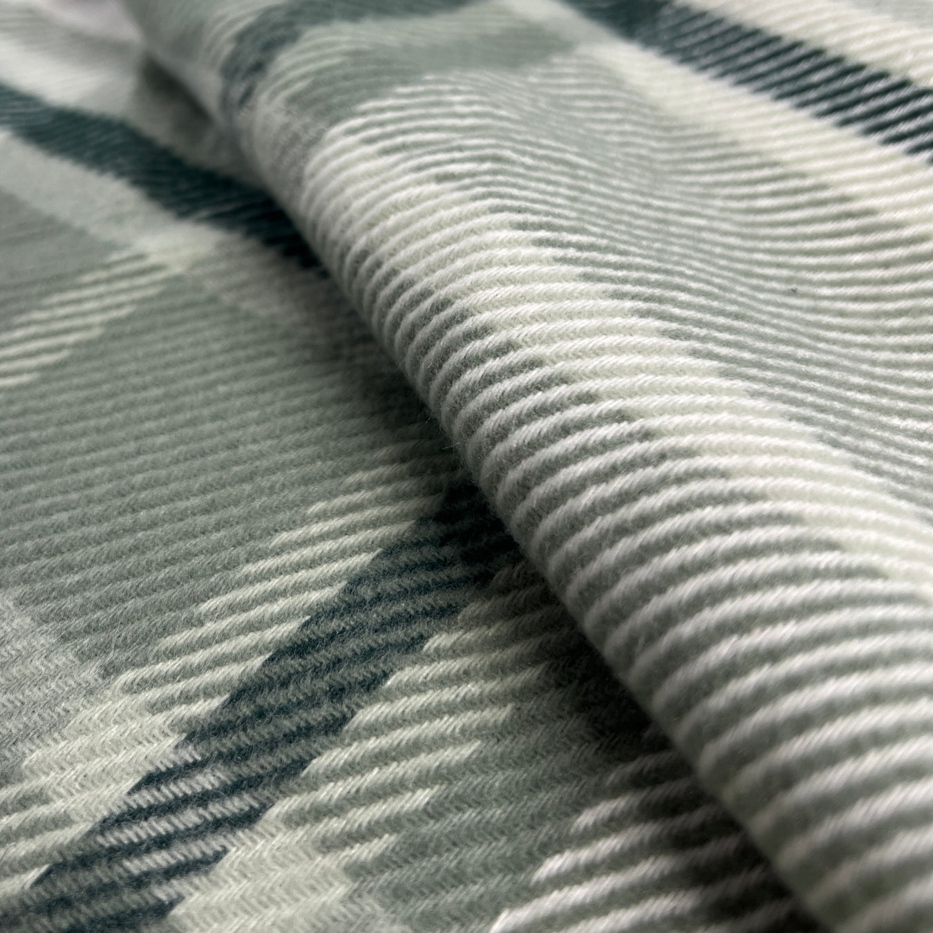 Heavyweight Brawny Cotton Flannel Plaid - Sage & Ivory
