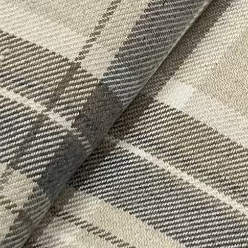 Home Décor Cuts - Grey & Khaki Twill Weave | 54" REMNANT