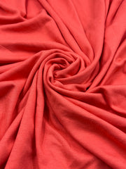 Hot Coral - Performance Interlock Knit - 220GSM, Made in America