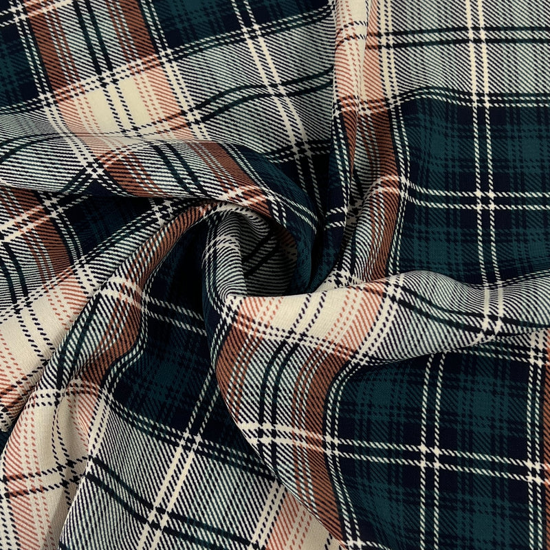 Hunter & Rust Tartan Plaid Polyester Print | SKU 7891 #U103