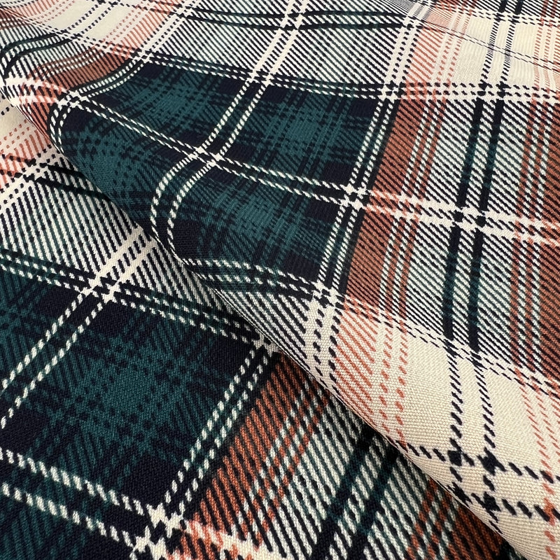 Hunter & Rust Tartan Plaid Polyester Print | SKU 7891 #U103