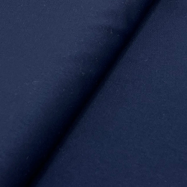 Cotton/Polyester Solid Woven Shirting - Navy | REMNANTS