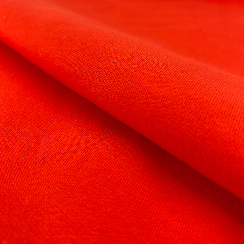 Combed Cotton/Polyester Sweatshirt Fleece (Made in America) - Red | SKU 8028SF #S13