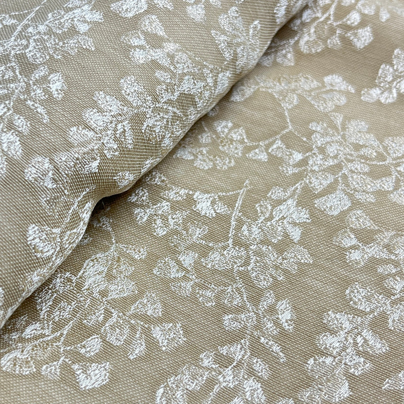 Cream Jacquard Vines - 96" Maker's Cut - Home Décor Cuts