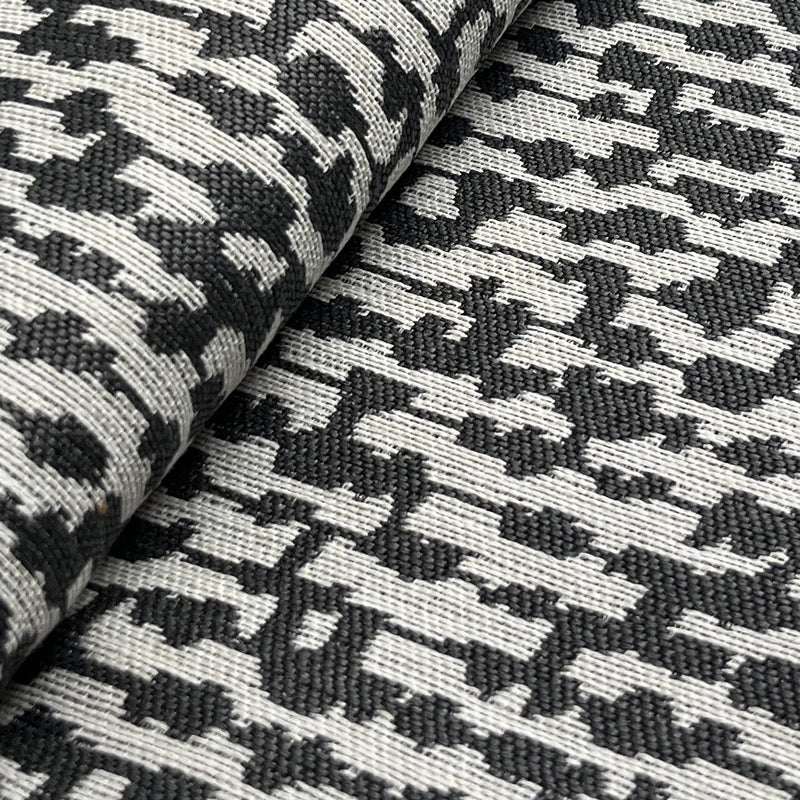 Close-up of black and gray patterned fabric