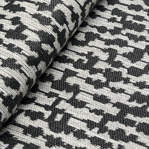 Close-up of black and gray patterned fabric