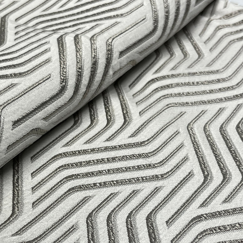 Silvery Natural Geometric - 72" Maker's Cut - House & Home Bundles