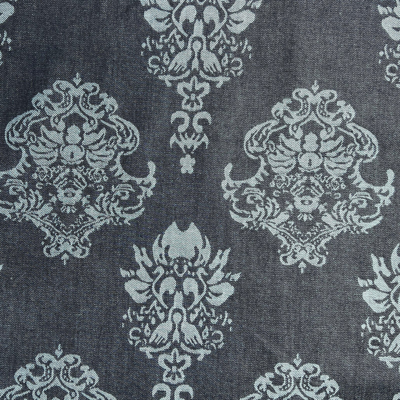 Floral Demask - Jacquard Woven Stretch Denim - 9 Ounce Dark Indigo | SKU 8076 #U76