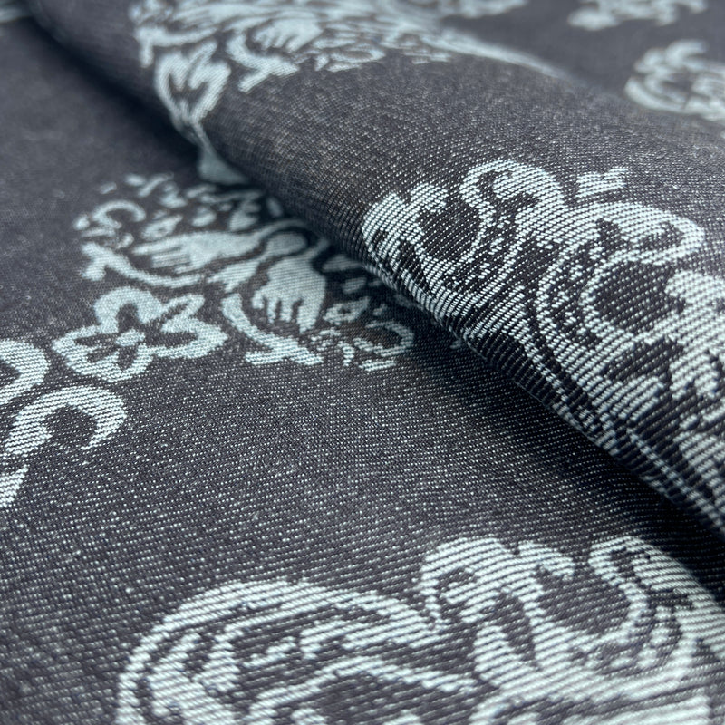 Floral Demask - Jacquard Woven Stretch Denim - 9 Ounce Dark Indigo | SKU 8076 #U76