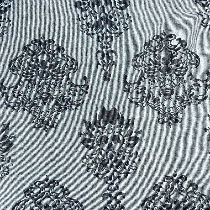 Floral Demask - Jacquard Woven Stretch Denim - 9 Ounce Dark Indigo | SKU 8076 #U76