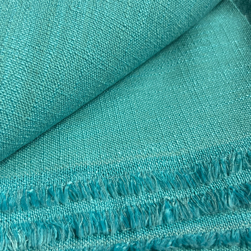 House & Home Bundles - 74" Turquoise Blue Slub