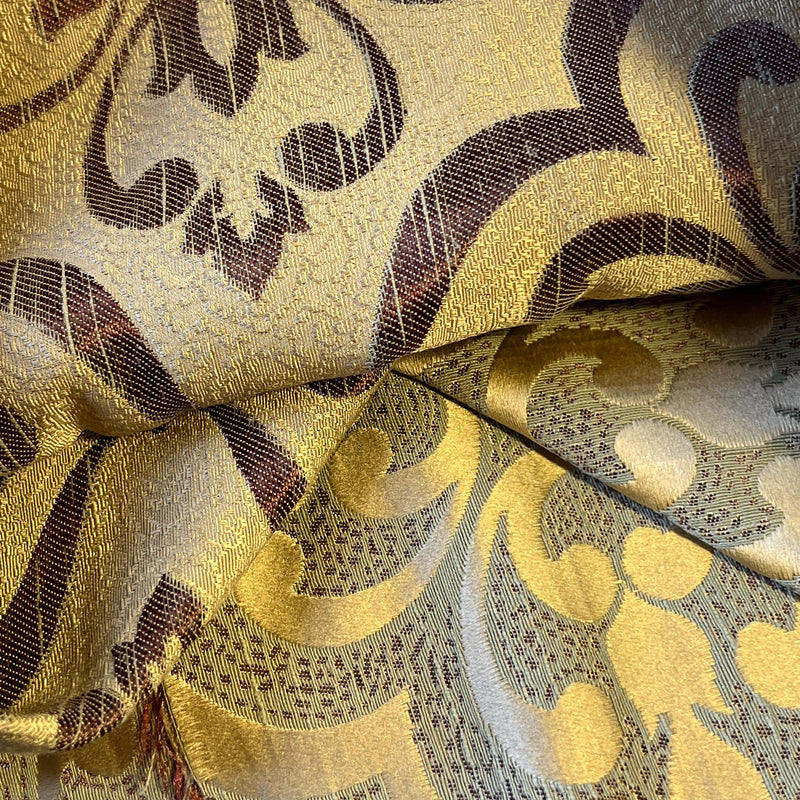 Gold & Bronze Satine Demask - 48" Maker's Cut - House & Home Bundles