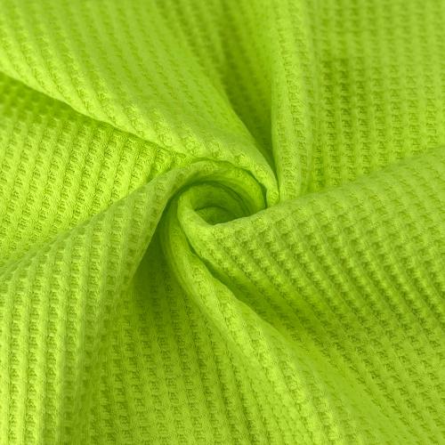 Neon Yellow 7 Ounce Waffle Thermal Insulative Knit Fabric