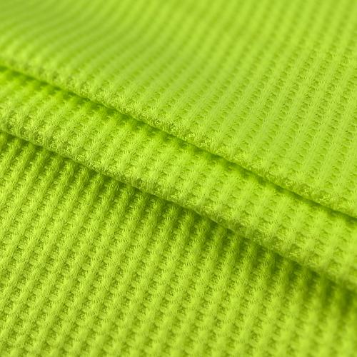 Neon Yellow 7 Ounce Waffle Thermal Knit Fabric For Winter