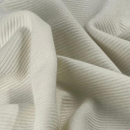 Natural White Double Knit - 1/8" Ottoman Double Jersey Fabric