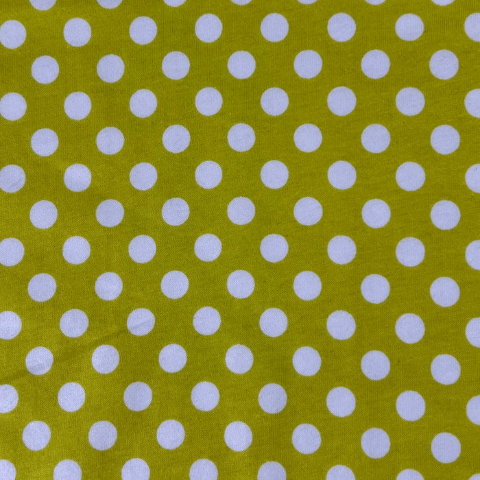 Lime & White Dots | Printed Cotton/Spandex Jersey | SKU 7686A #U112