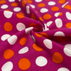 Fushia, Orange & White Dots | Printed Cotton/Spandex Jersey | SKU 7686A #U112