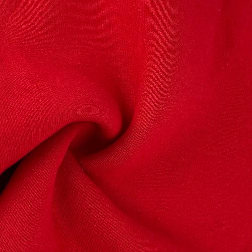 Vibrant Red American-Made Sweatshirt Fleece Knit Fabric