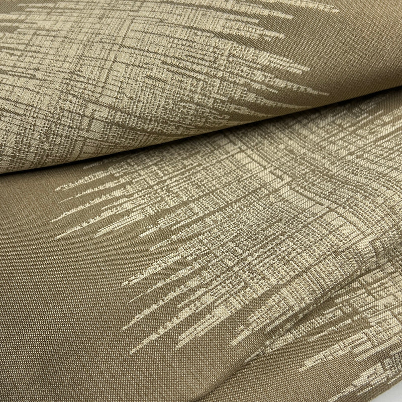 Taupe Jacquard Fuzzy Stripe Drapery - 70” Maker’s Cut