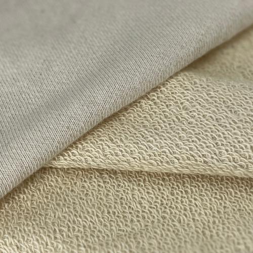 French Terry Bottom Weight Knit Fabric | Natural Scour