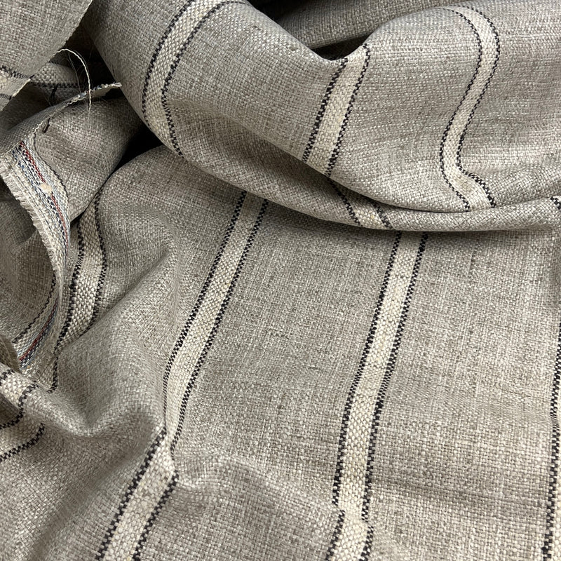 Grey Box Weave Stripe - 36" Maker's Cut - House & Home Collection