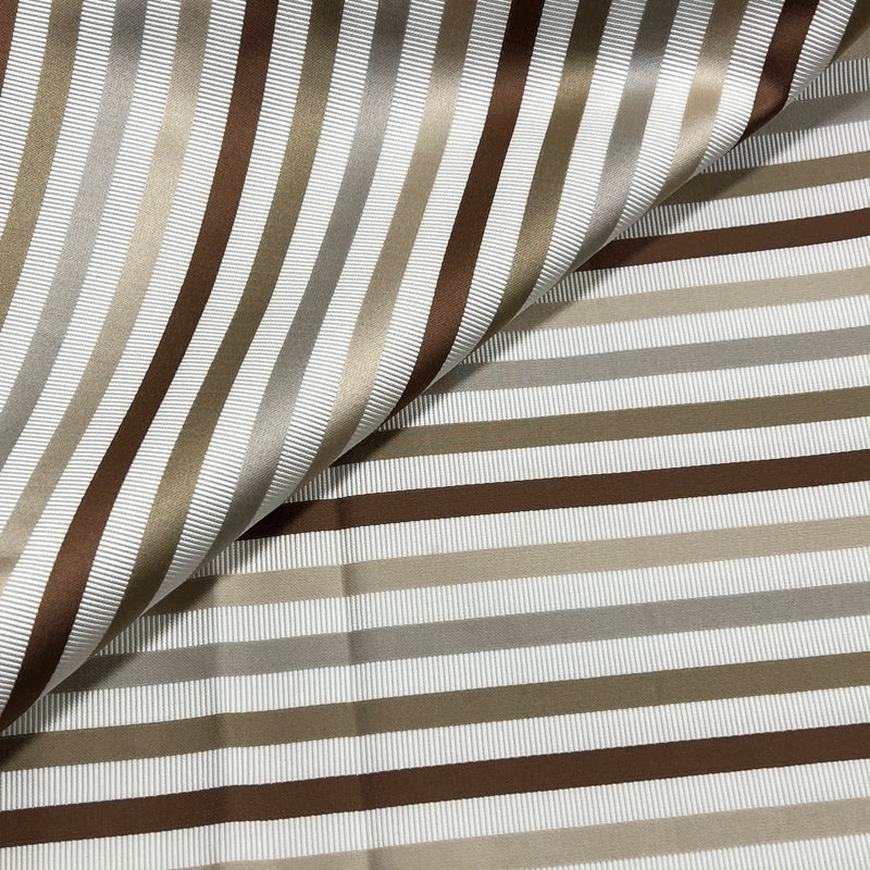 Warm Toned Sateen Stripe - 108" Maker's Cut - House & Home Collection