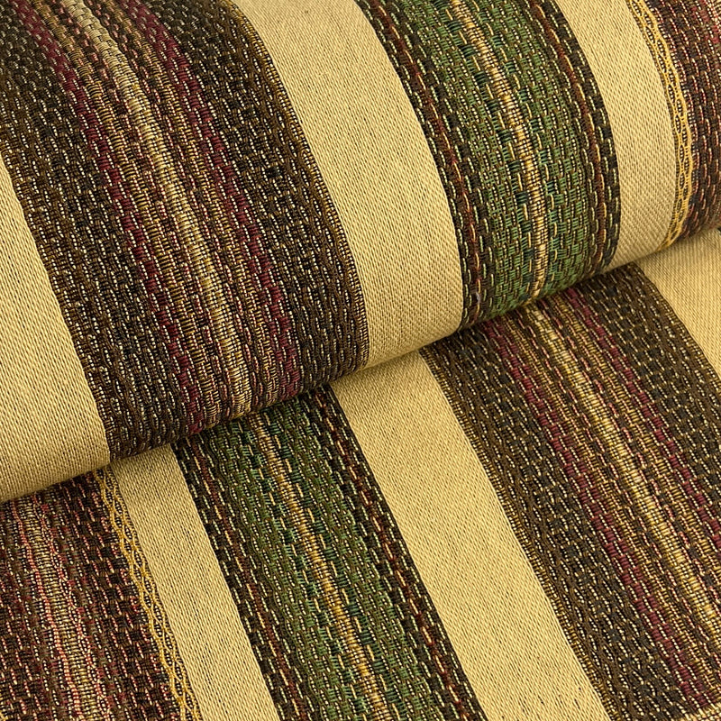 Earth Toned Textured Stripe - 40" Maker's Cut - House & Home Collection