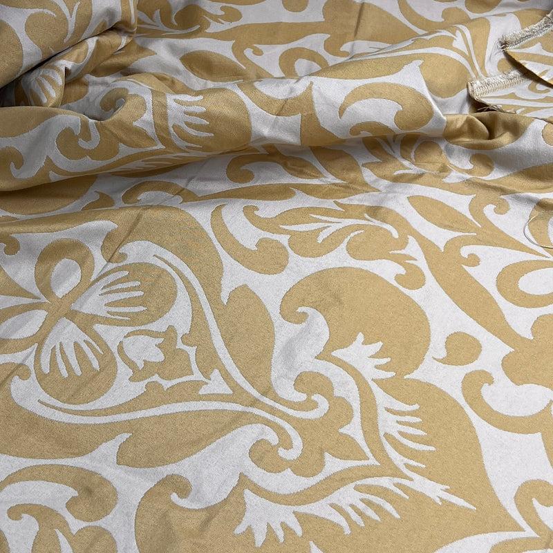 Mustard & Natural Demask - 36" Maker's Cut - House & Home Collection