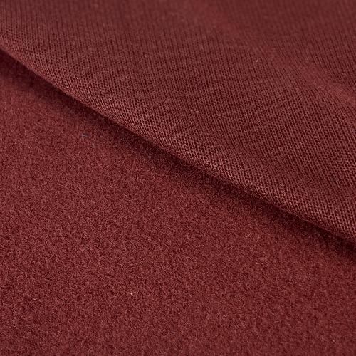 Burgundy Sweatshirt Fleece Brushed Single Knit Fabric