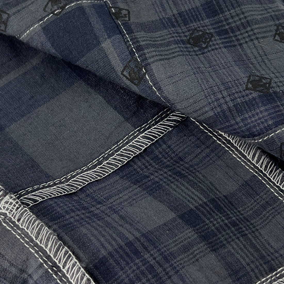 Charcoal Plaid Patchwork Shirting | SKU 7710 #U1