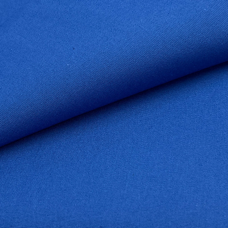 Close-up of blue fabric with a slight texture