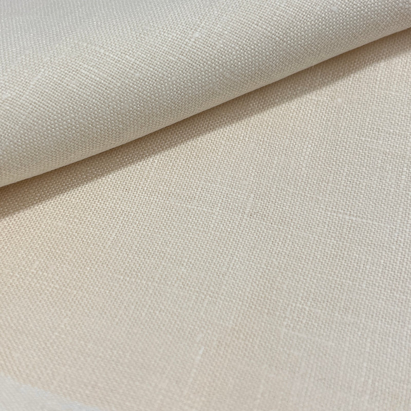 Natural, White & Ivory - Upholstery Weight Slub Linen Weaves - Remnants