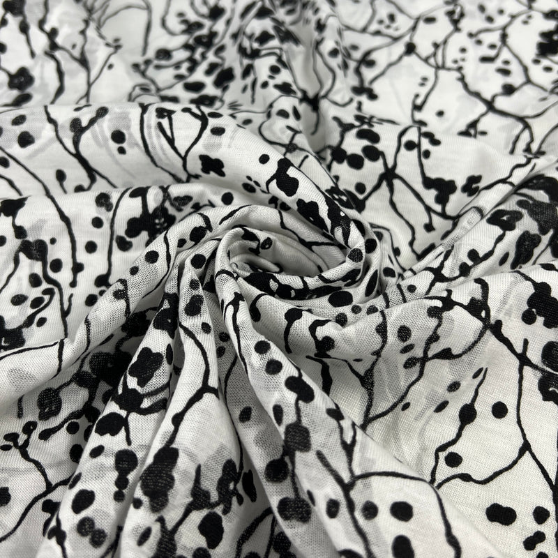 Black and white patterned fabric