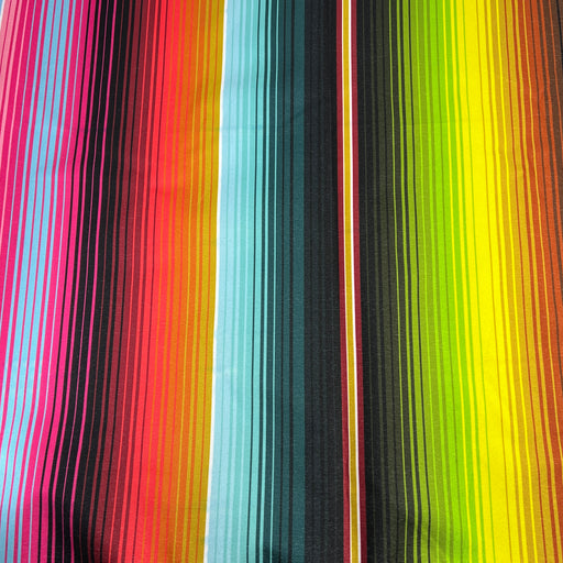 Multicolored striped outdoor canvas fabric pattern