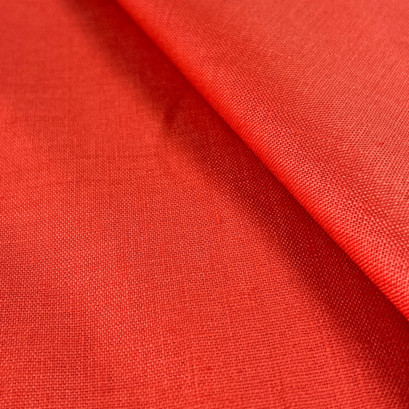 Soft Red Linen-Weave Lightweight Upholstery - House & Home Collection - 72" Maker's Cut