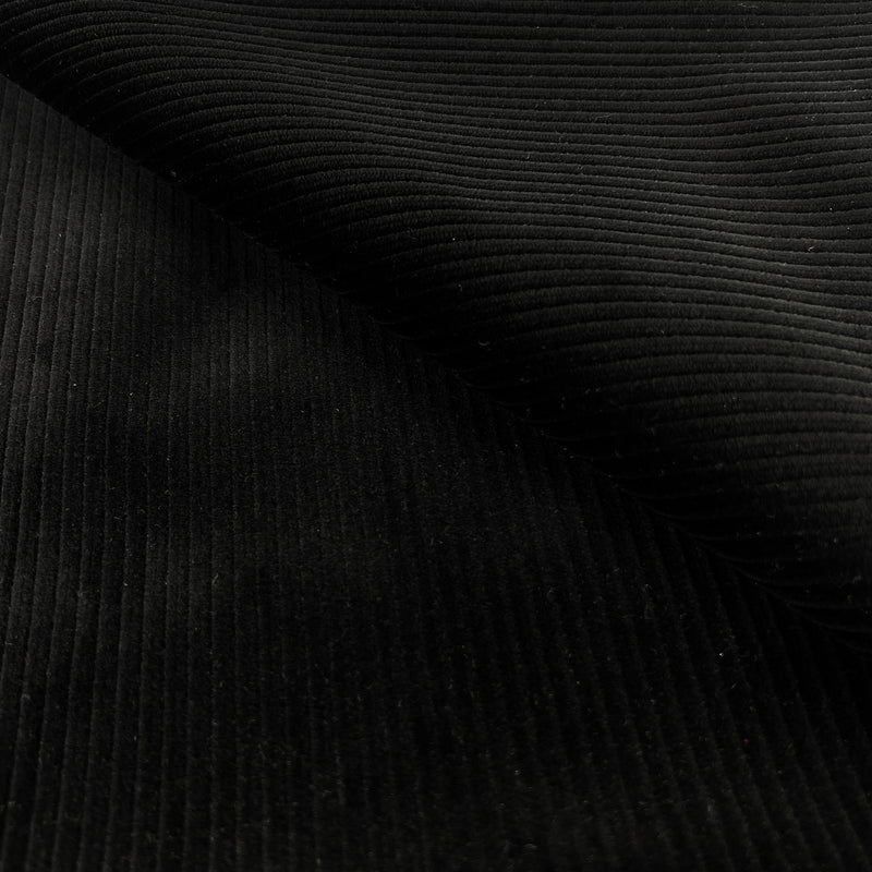 Black Upholstery Weight Corduroy (6 Wale Per Inch) - House & Home Collection - 36" Maker's Cut