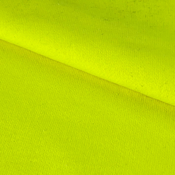 Cotton/Acrylic Sweatshirt Fleece - Safety Yellow | SKU 7724 #S34