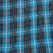 Turquoise & Orange Cotton Seersucker Plaid Shirting Fabric