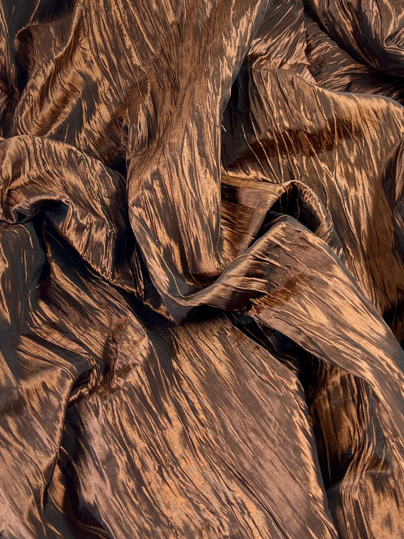 Crush Taffeta - 100% Polyester, 54" Wide - Copper - SKU 8127